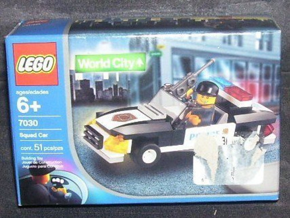 LEGO World City Squad Car, 7030, 51 Pieces, Police